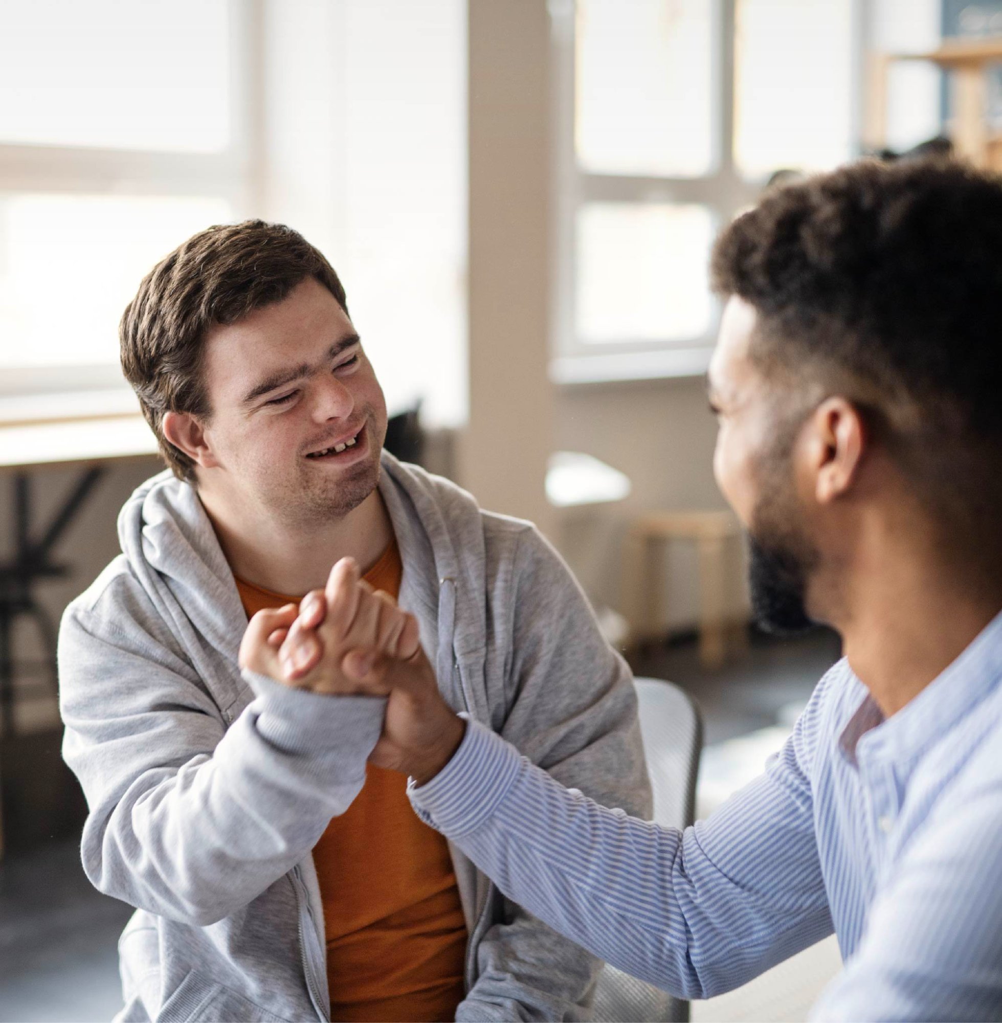 Front Row Care support worker providing NDIS core supports to a participant in Melbourne